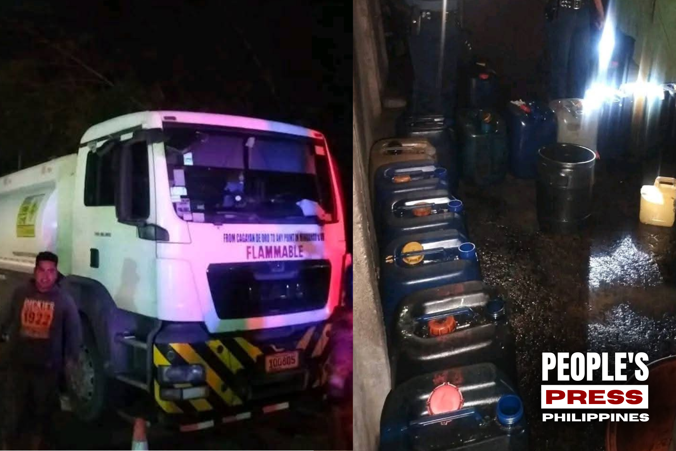 Truck Driver Caught in Tigbao, Zamboanga del Sur for Fuel Theft Operation; One Suspect Still at Large