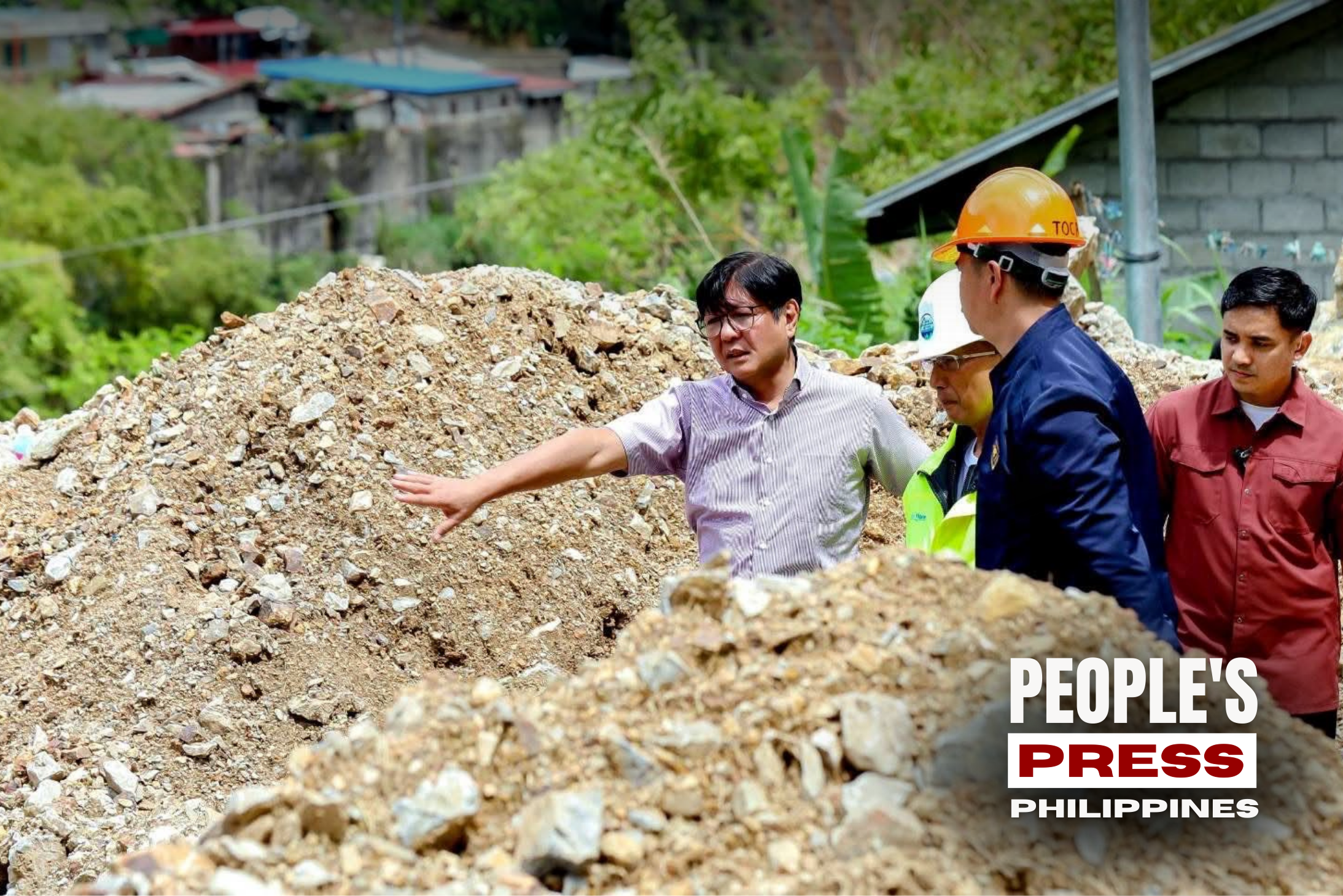 PBBM, Mayor Magalong Inspect Damaged ₱260-Million Rockshed in Benguet